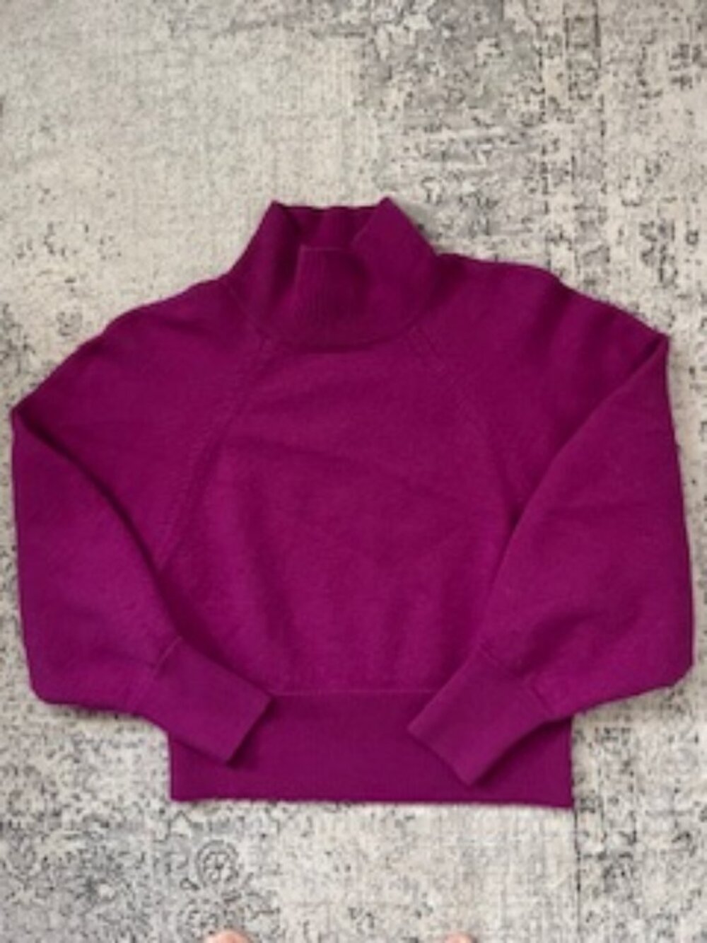 COS Wool Cropped Batwing Sleeve Purple Sweater Women's S